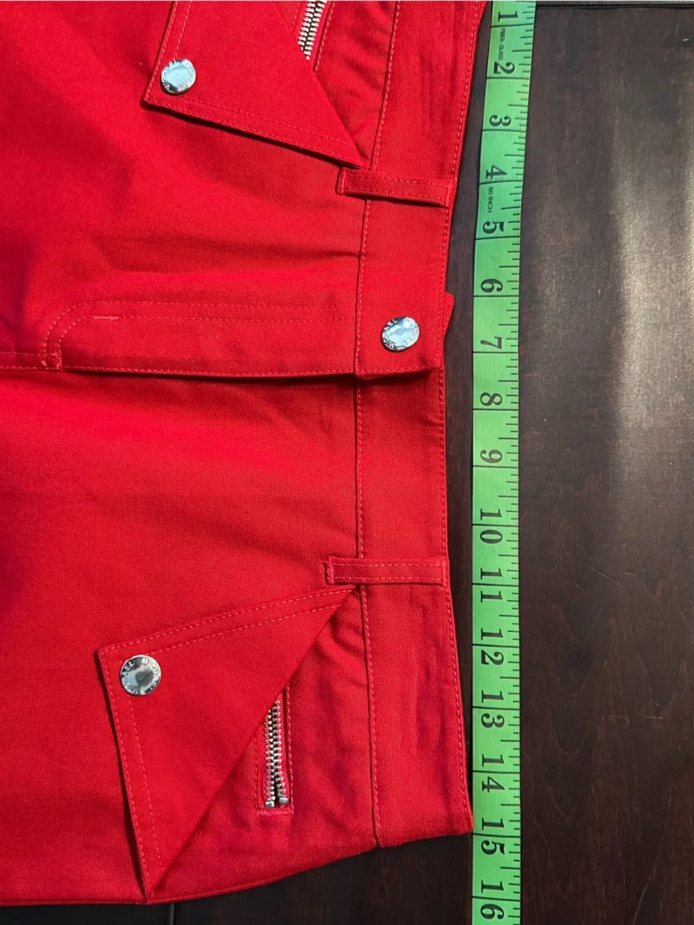 Michael Michael Kors Red Utility Mini Skirt Size 6
